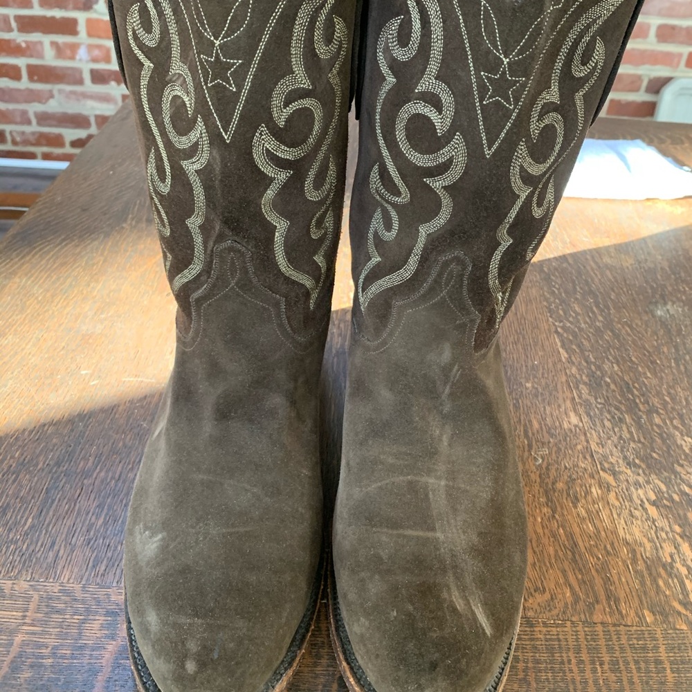 Handmade JB Hill Boots in Chocolate Brown Suede